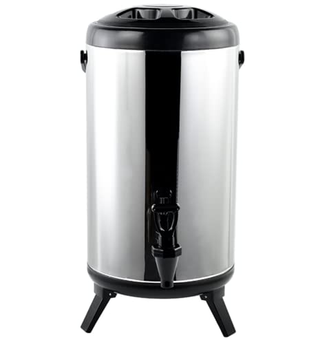 Distributore Di Bevande Termiche Distributore Di Bevande Di Ghiaccio Succo Di Latte Secchio Di Isolamento Commerciale in Acciaio Inox 8L/10L/12L Latte Freddo Secchio Di Tè Per La Festa,Nero,12L : Amazon.it: Casa e cucina