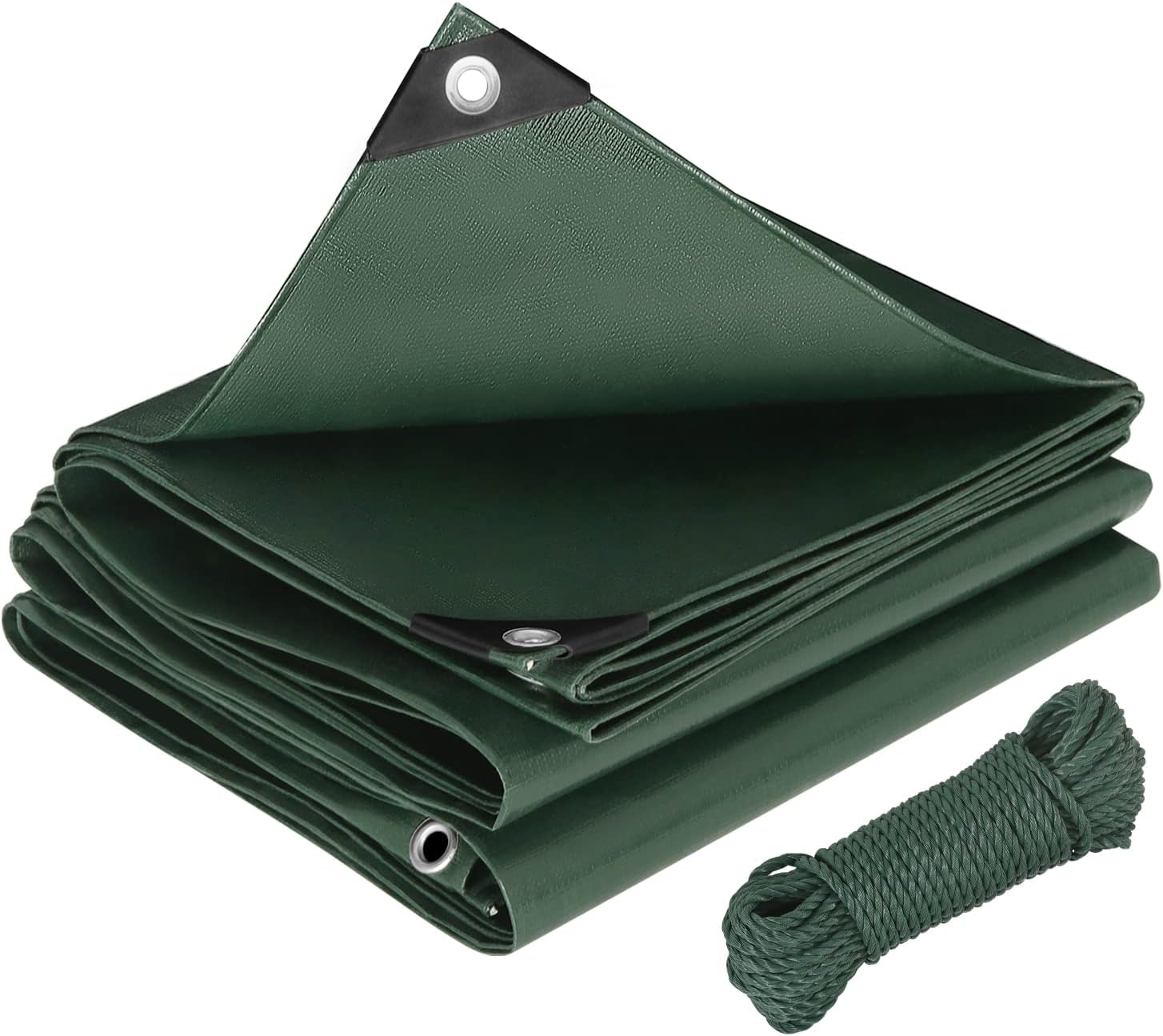 Laneetal Telone Idrorepellente Esterno PE 6x8 m 280 g/m², Rinforzato con Occhielli Copertura per Mobili Camion Piscina Corda di 34 m，Telo Protettivo Multiuso per Mobili da giardino, Auto，Argento