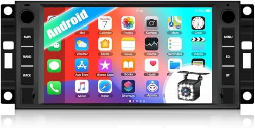 CAMECHO Autoradio Android 13 con Navigatore GPS per Ram Jeep Wrangler JK Dodge Challenger, Stereo 2 Din con Schermo da 7 Pollici Bluetooth RDS/FM MirrorLink e USB Telecamera Posteriore : Amazon.it: Elettronica