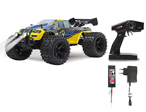 Jamara  Myron Monstertruck Fahrzeug Veicolo Telecomandato 1:10 BL 4WD Lipo 2,4G LED, Multicolore, 053365 : Giochi e giocattoli