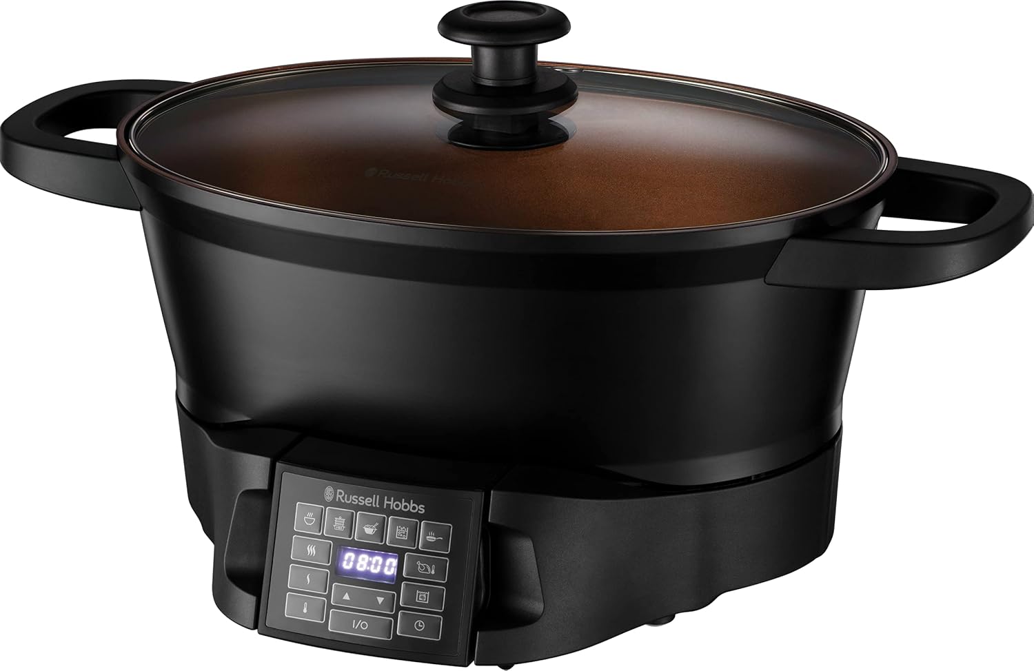 Russell Hobbs Multicooker 6.5 L – 8 Cooking Functions Including Slow Cooking, Steaming, Rice Cooker, Vacuum Cooker, Roast – Digital Dispaly, Dishwasher-Safe Pot 28270-56