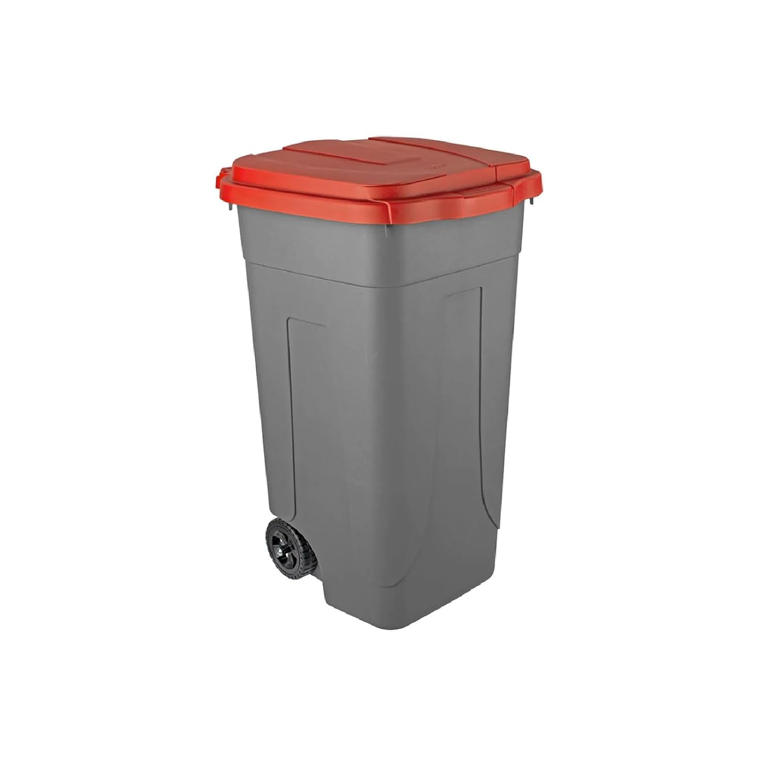 La zappa Bidone Ottanta per immondizia in polipropilene carrellato 80 lt (Corpo Bianco)