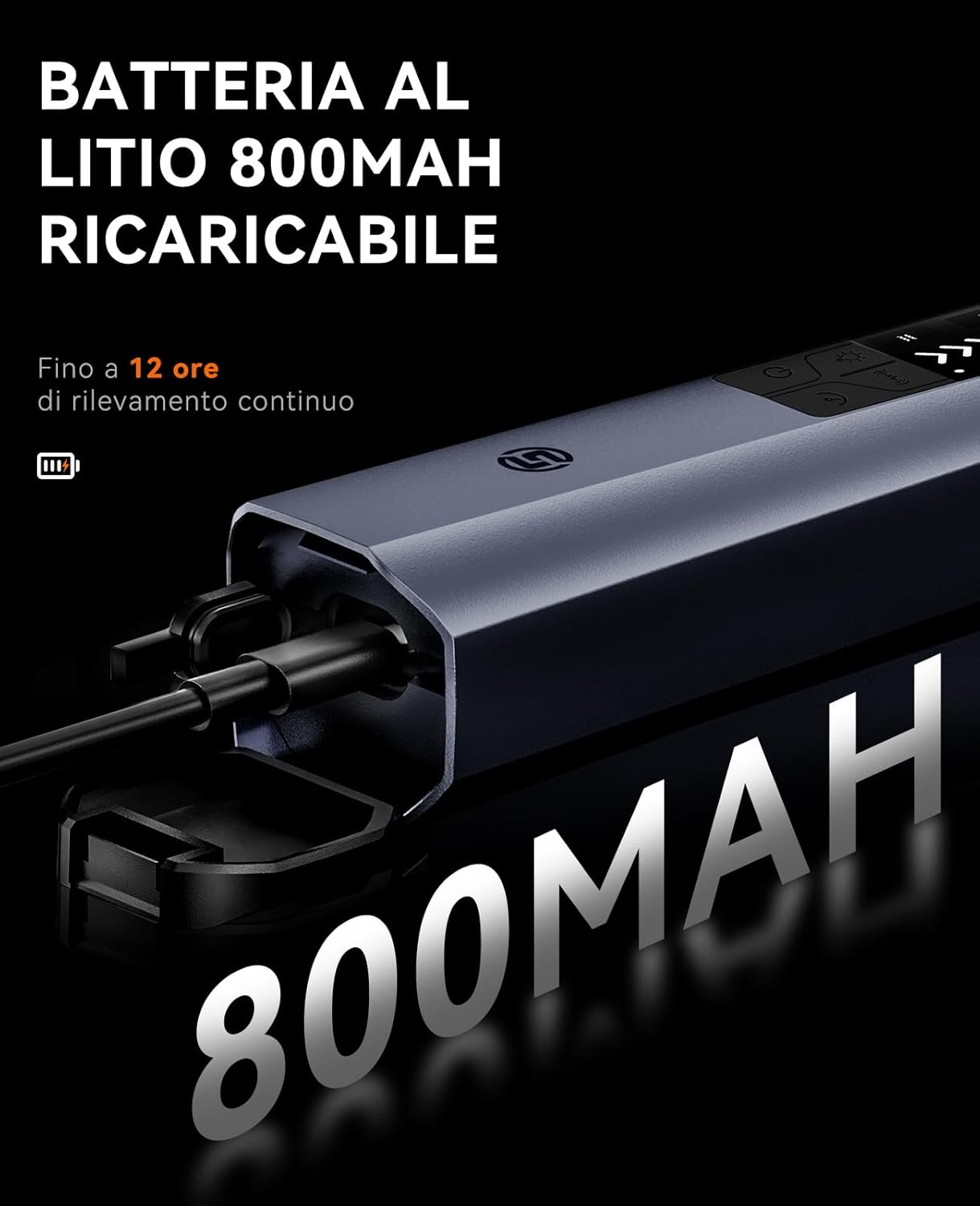 SUNPOW Pinpointer Professional Metal Detector for Adults, 800mAh Rechargeable Lithium Battery, Fully IP68 Waterproof, Enhanced Chip and LCD Screen, 4 Modes, 3 Lights with SOS