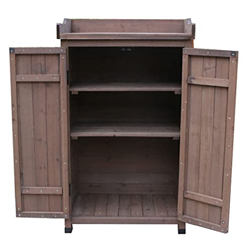 Capanno da giardino in legno, per esterni, balcone, antipioggia, armadietto per attrezzi per l'organizzazione di cortili (marrone, 66 x 40 x 104 cm) : Amazon.it: Giardino e giardinaggio