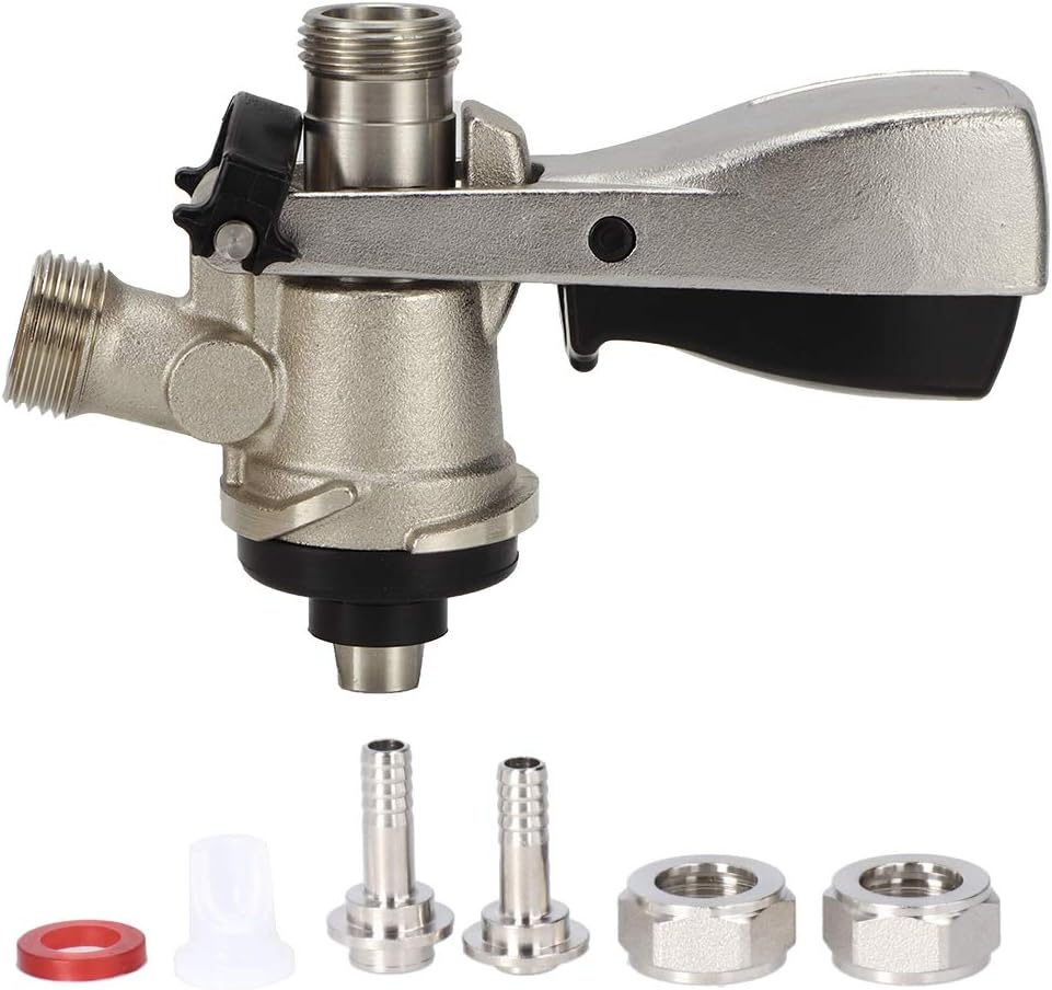 Rubinetti per Birra Rubinetti per Fusti di Birra Alla Spina Distributore di Accoppiatori Distributore di Birra Distributore Tipo S Acciaio Inossidabile con Attrezzatura