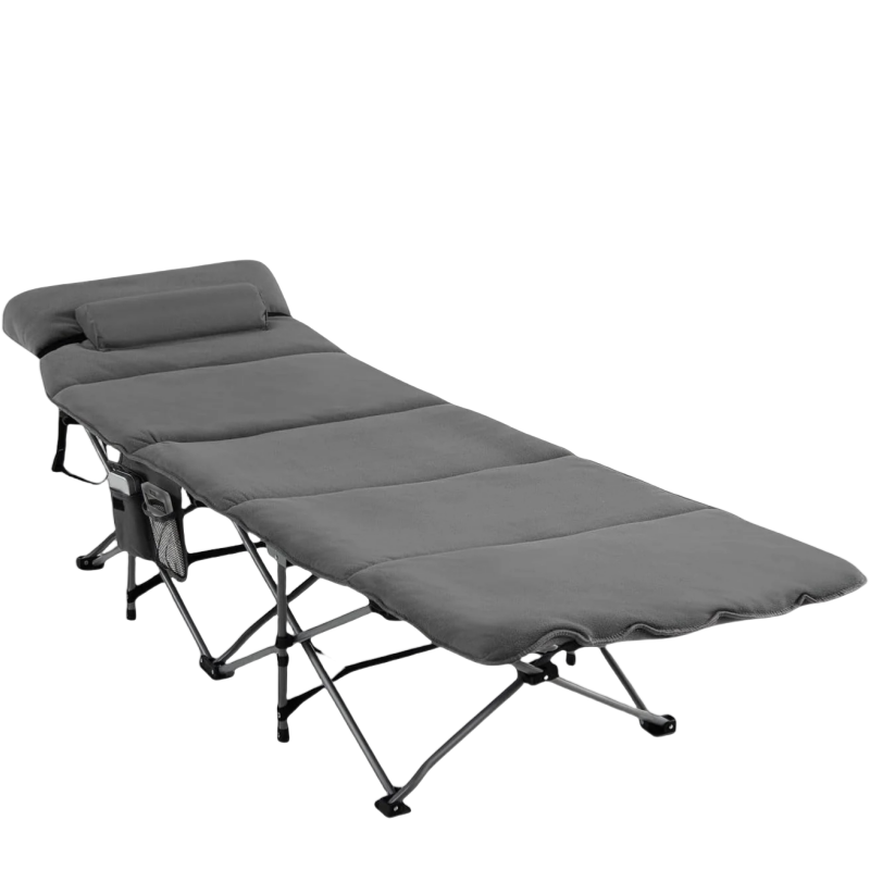 Letto Brandina Pieghevole con Materasso e Cuscino Rimovibili, Borsa da Trasporto, con Struttura Metallica Resistente, per Casa, Ufficio, Campeggio, Carico Fino a 150 kg