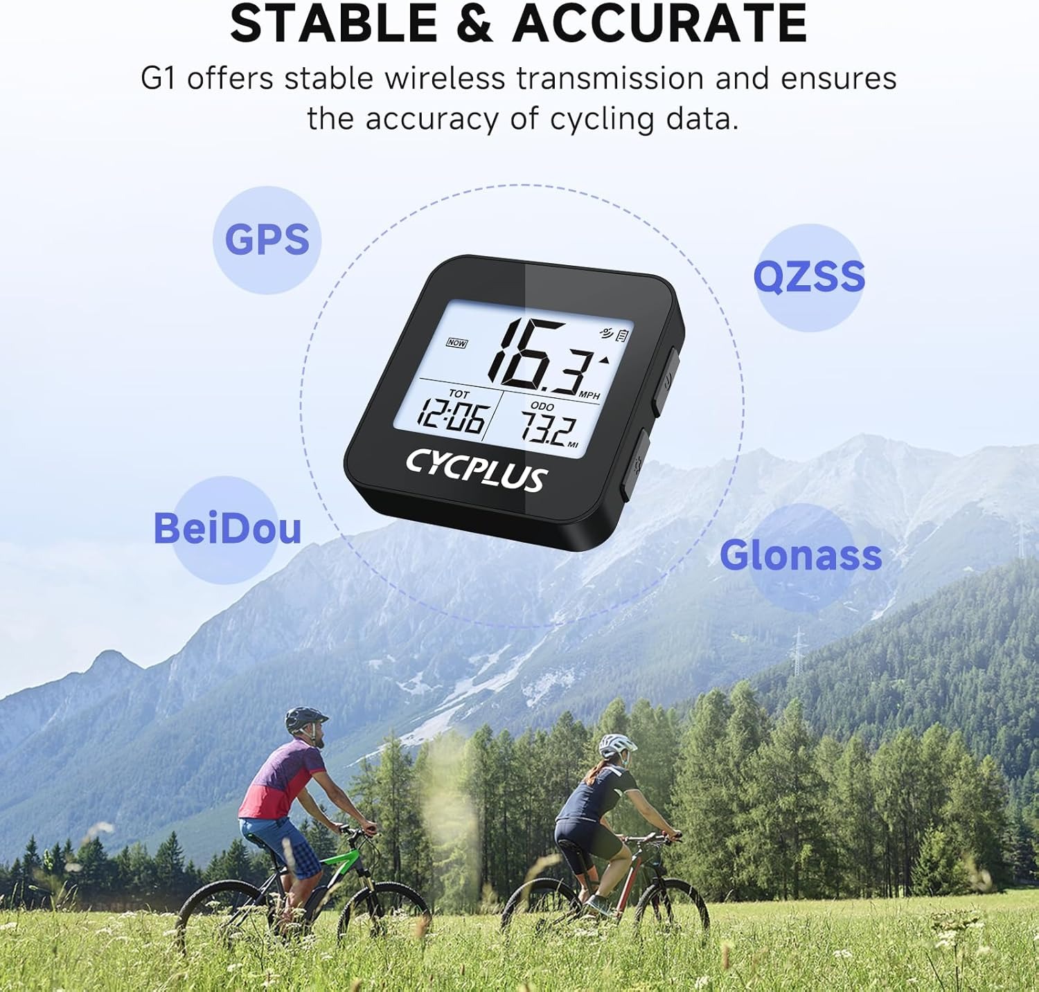 CYCPLUS Mini Computer da Bicicletta GPS Wireless Tachimetro Contachilometri Bici Impermeabile Ciclocomputer Ant + Ciclismo Contatore Tachimetro per Bici Bluetooth LED Display Retroilluminato…