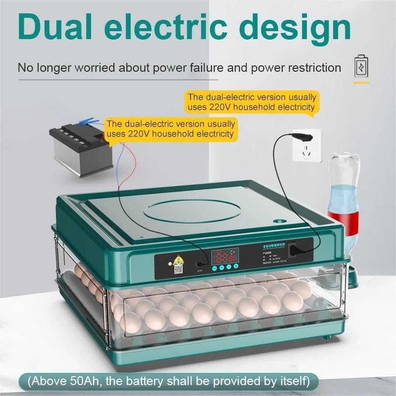 Incubatrice completamente automatica, incubatrice per 10-36 uova con rotazione automatica delle uova e umidificazione automatica, incubatrice con indicatore di umidità per polli, anatre, oche e