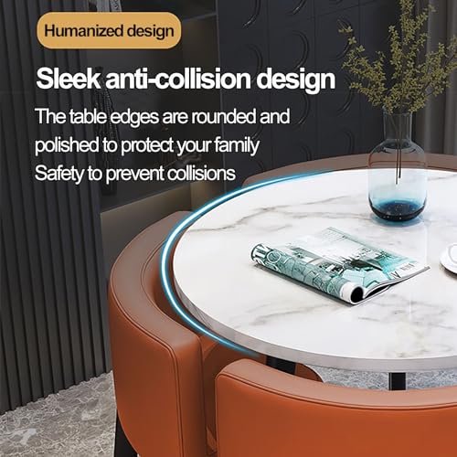 YHKJLYH Set Tavolo E 4 Sedie, Tavolo da Conferenza con 4 Sedie, Combinazione Tavolo E Sedia, Sedile Imbottito in PU E Tavolo da Cucina, Tavolo da Pranzo E Sedie per 4, per Soggiorno Sala da Pranzo H : Casa e cucina