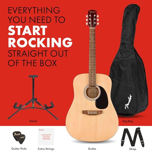 Fender Alternative Series Dreadnought, Kit chitarra acustica , Kit per Principianti, con garanzia di 2 anni, include Custodia imbottita, Supporto per chitarra, Cinghia e altro ancora, Naturale : Amazon.it: Strumenti Musicali