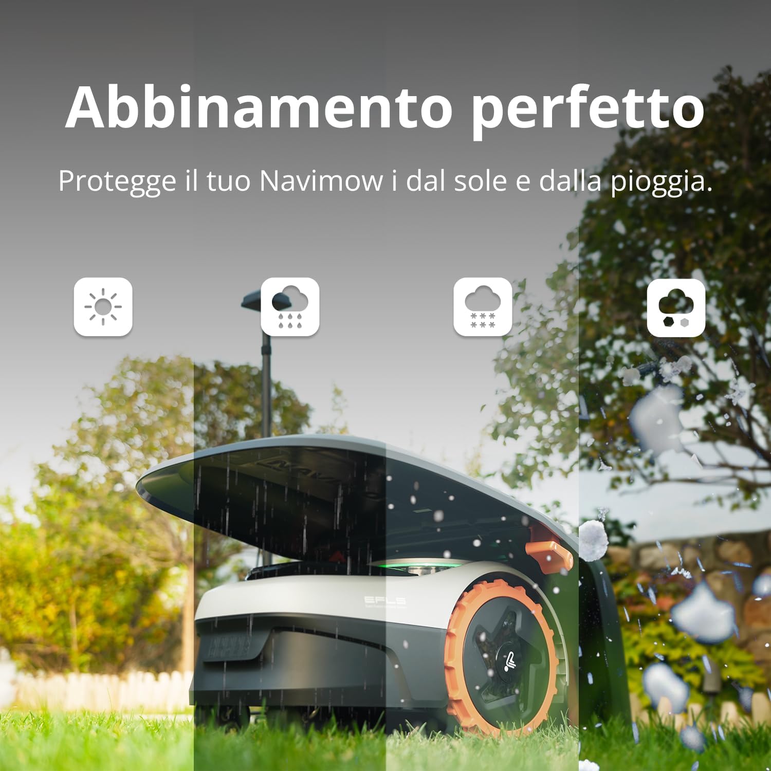 Navimow Garage S Foldable No Signal Blocking Sun Rain Protection Accessory for Navimow i105E i108E Robot Lawn Mower