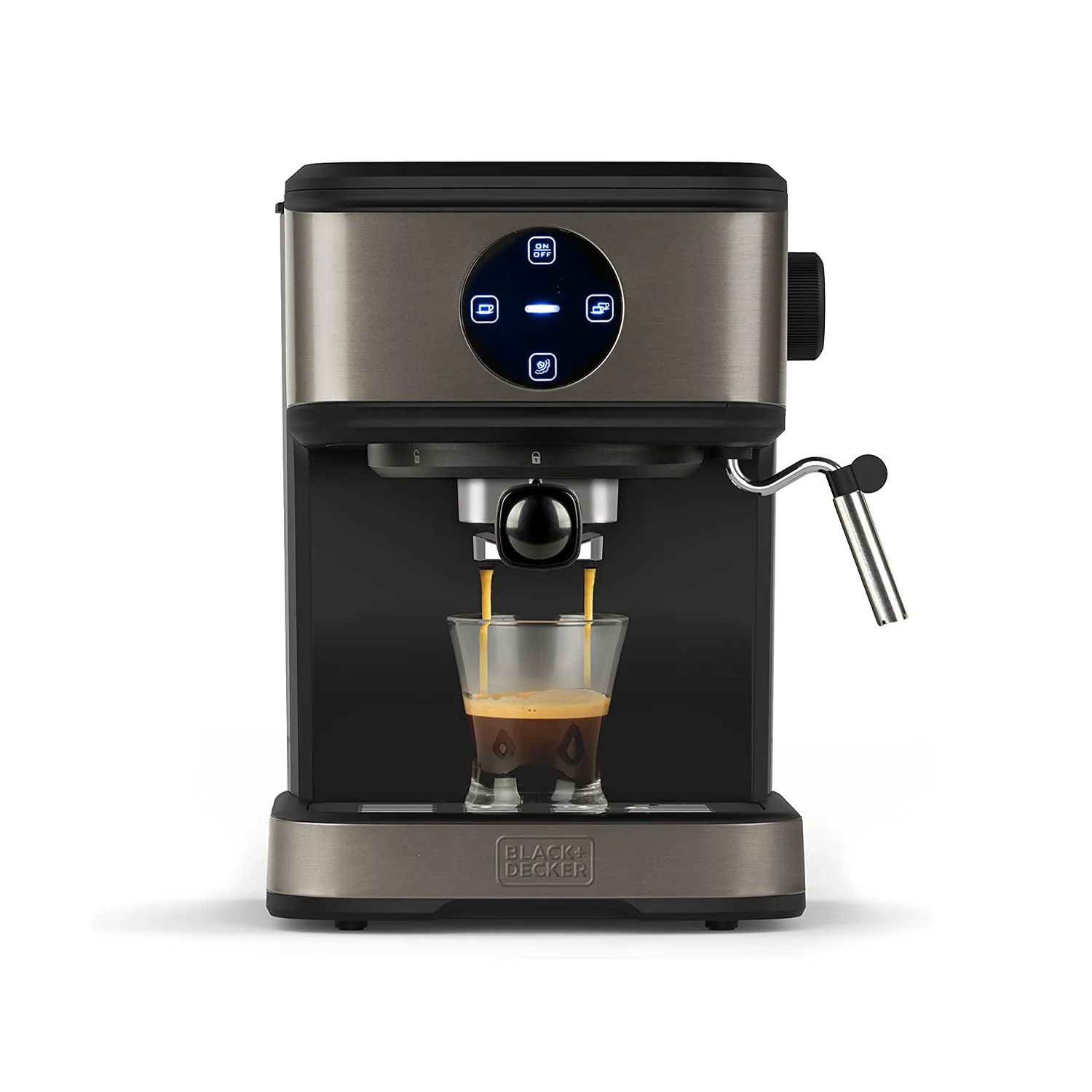 Macchina Per Caffe Espresso Macinato Con Pannello Touch 1,5l 850w