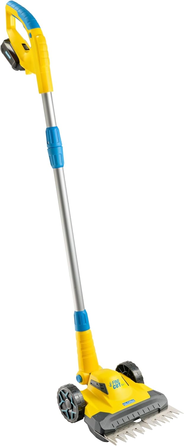 GLORIA FineCut 230V Tagliaerba elettrico per prato e bordi-Integrato per robot tosaerba e tosaerba a scoppio |Larghezza di taglio 25cm |Angolo del manico regolabile |Soluzione ideale per piccoli prati