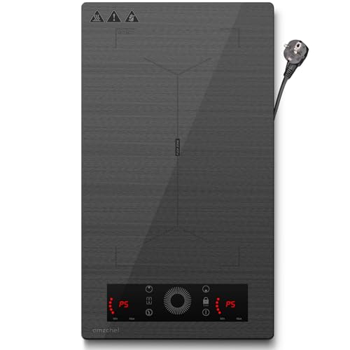 Piano Cottura Induzione con Flex zone, AMZCHEF Piastra a Induzione 2 Fuochi con 9 Livelli di Potenza, Riscaldamento Intermittente, Serrature e timer di sicurezza,Controllo Touch Slide,3300W,grigio : Amazon.it: Grandi elettrodomestici