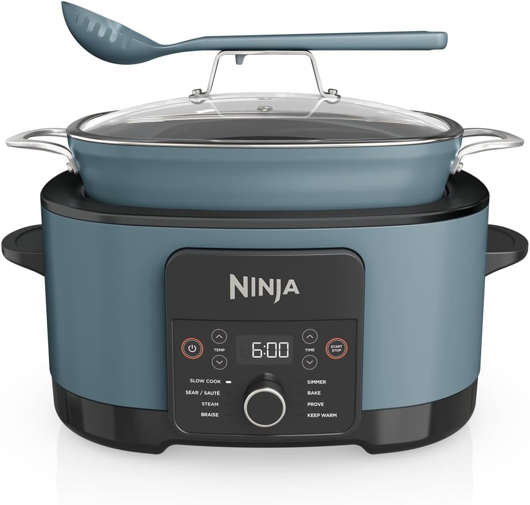 Ninja Foodi PossibleCooker, Slow Cooker and Rice Cooker 6 L, Slow Cooker, Versatile Functions 8-in-1, Night Blue, MC1101EU