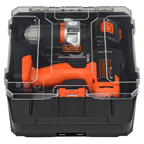 BLACK DECKER MATRIX 20 V MAX Kit di trapano, con accessorio per seghetto alternativo, custodia di stoccaggio, batteria e caricabatterie (BDCDMT1202KTJC1) : Amazon.it: Fai da te