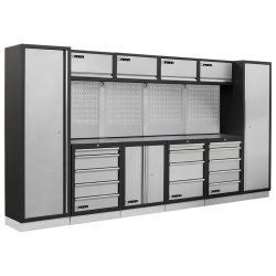 Arredamento modulare per officina in acciaio A007A Fervi 3920x498x2000 mm