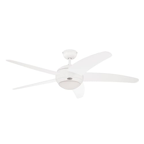 Westinghouse Lighting 7214040, Ventilatore Da Soffitto Con Cinque Pale Per Interni, Metallo, 80 Watts, Alogena, Bianco, 132 X 132 X 36 Cm : Amazon.it: Casa e cucina