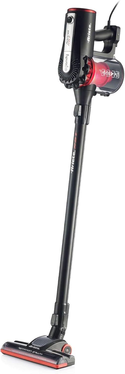 Ariete 2759 Handy Force RBT - Electric Broom with Wire - Vacuum Cleaner and Vacuum Cleaner - Bagless Cyclonic Technology - 2 Brushes - 600 Watt