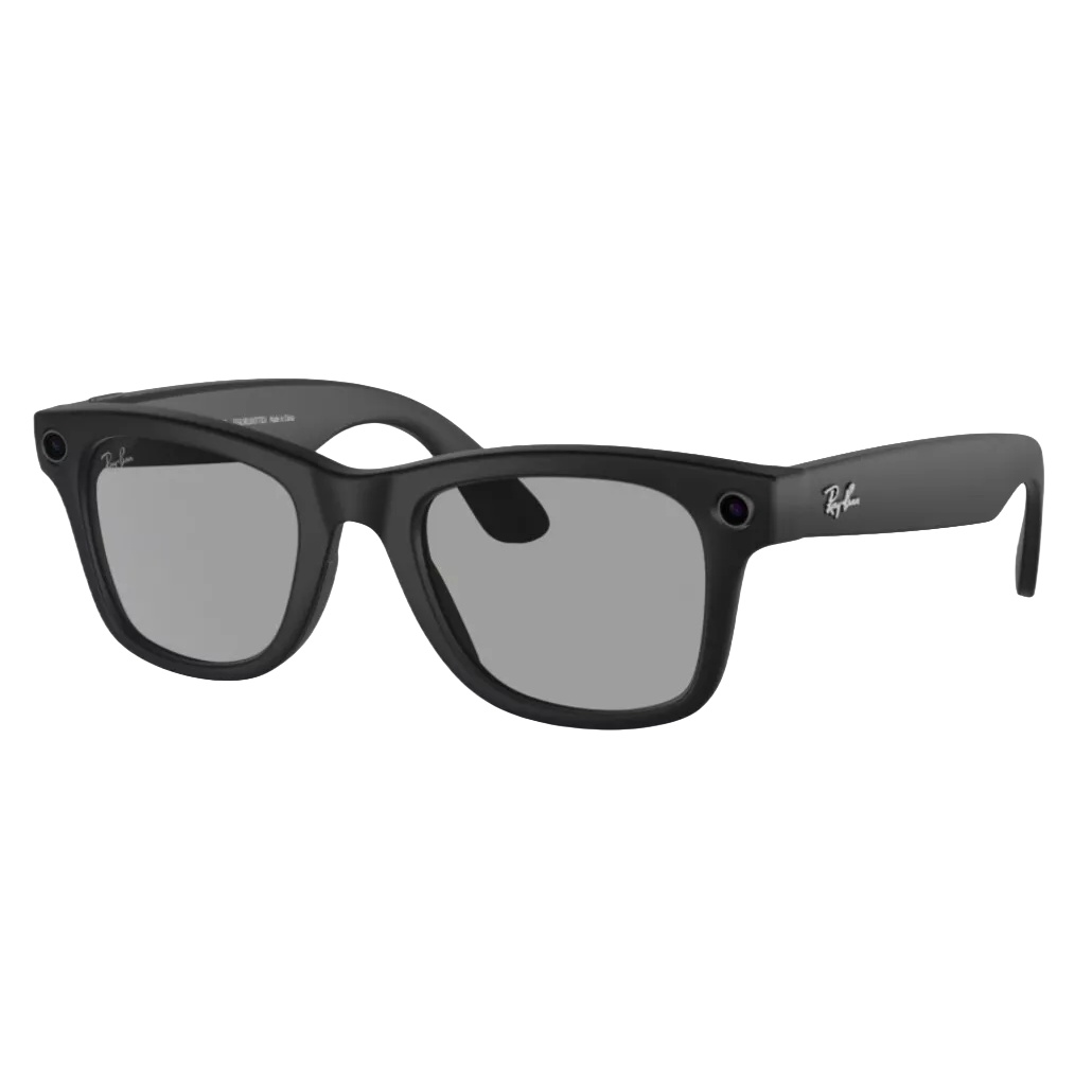RAY-BAN Meta Wayfarer RW4006 CUSTOM Occhiali Smart Neri Lucidi con Lenti Grey Transitions
