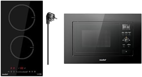 COMFEE' Forno a Microonde da Incasso Digitale, 20 Litri, 800W, Grill, 5 Livelli di Potenza, 8 Menù automatico, Funzione Defrost Rapido, Nero- CBMAG820BJL-BK