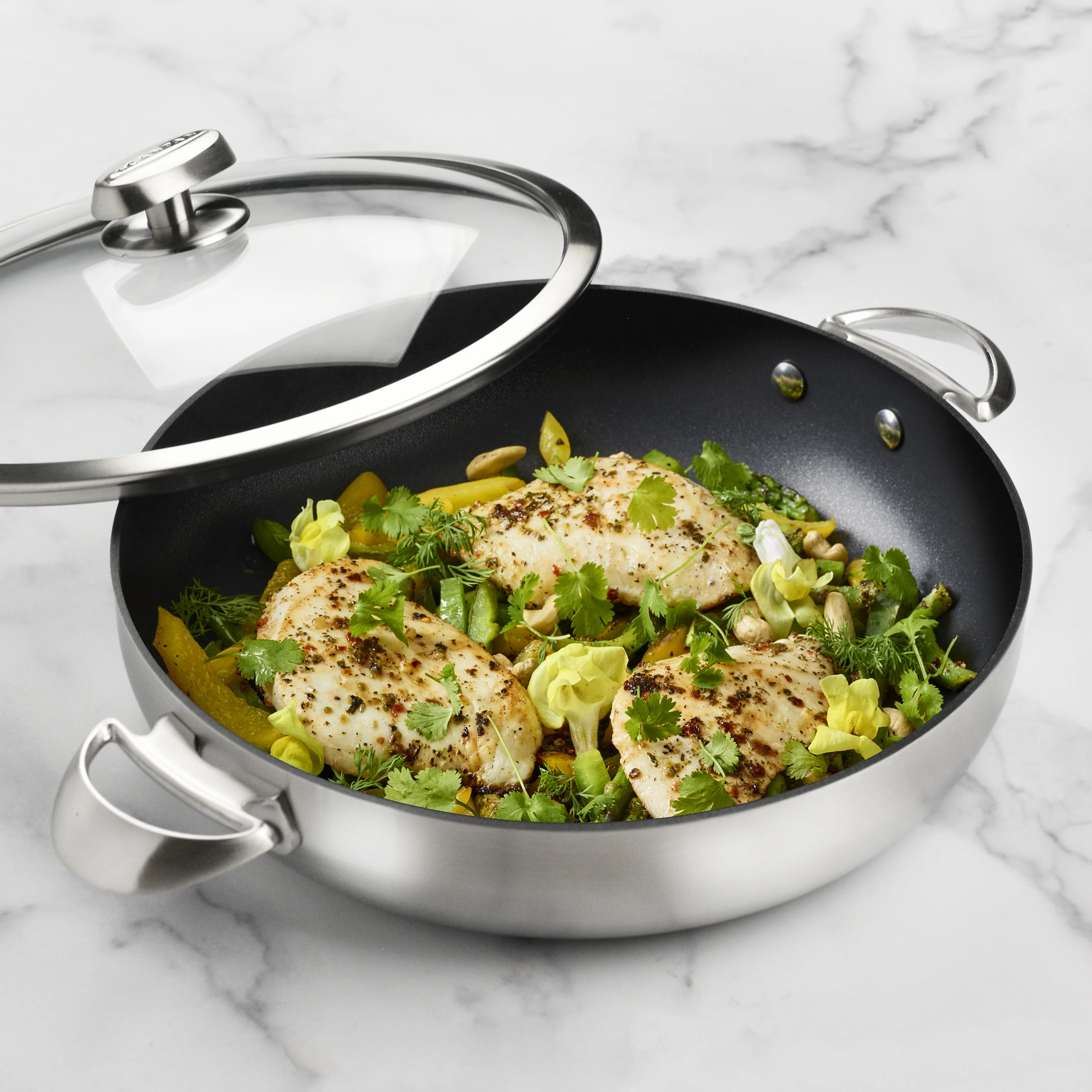 Scanpan CX+ – Brasiera antiaderente in acciaio inox da 5,5 qt