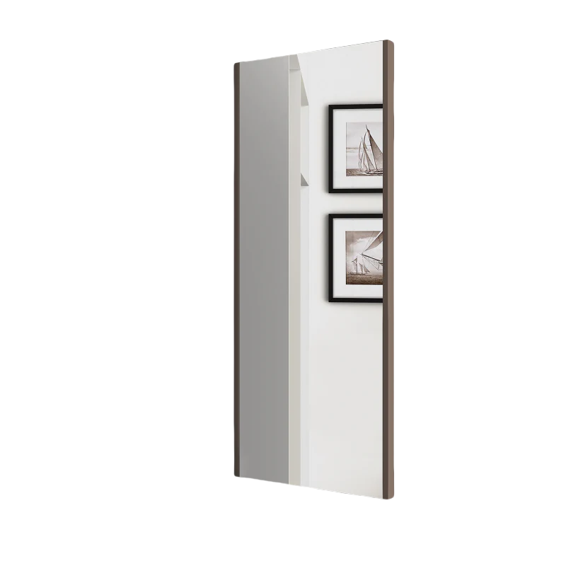 Specchio estraibile per interni di armadio, Verniciato moka, Acciaio e Tecnoplastica e Vetro.