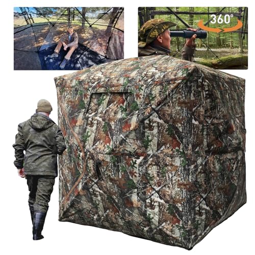 FUNHORUN Tenda da caccia con tappetino, tenda a 360 gradi per la caccia al cervo, tenda pop up per 3 4 persone, tenda da caccia al cervo, tenda per tacchino. : Amazon.it: Sport e tempo libero