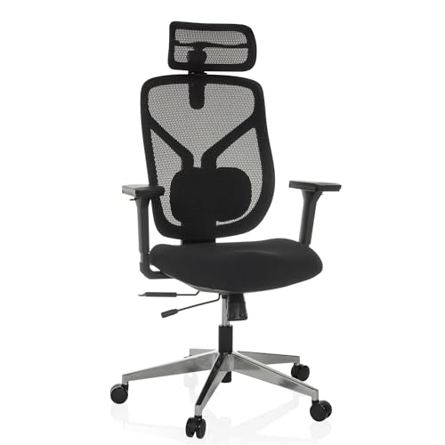 HJH Office sedia da ufficio ergonomica CASSILIS B sedia girevole in rete, schienale regolabile con supporto lombare, altezza fino a 220 cm, nero : Amazon.it: Casa e cucina