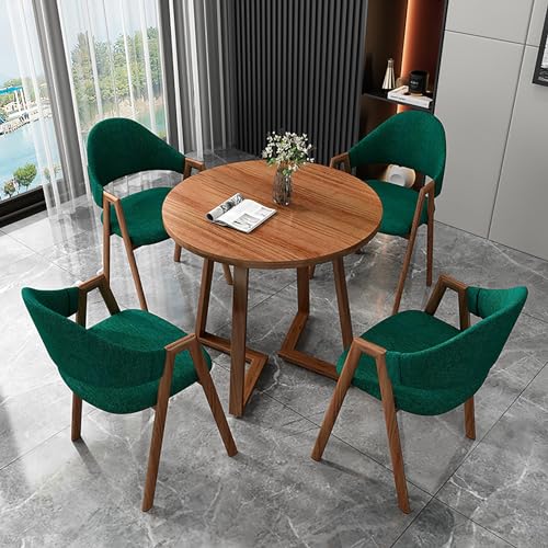 YHKJLYH Set Tavolo e sedie da Bar per la Colazione da Cucina, Tavolo Rotondo con Gambe in Metallo e 4 posti Imbottiti, Set di Tavolo e sedie per Reception di 5, Set di Tavolo e sedie per Club per sa : Casa e cucina