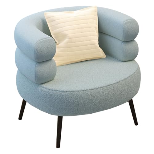 Sedia in Accento Bianca, Sedia a Botte Moderna, Sedia da toeletta con Gamba Nera, Poltrona Accogliente Poltrona pigra Sedia da Lettura per Soggiorno Sala Trucco Camera da Letto Lettura, senz : Amazon.it: Casa e cucina