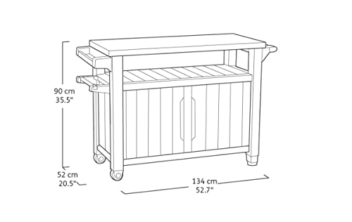 Keter Unity XL Barbecue, Graffite, 123.7x54x90 cm : Amazon.it: Giardino e giardinaggio