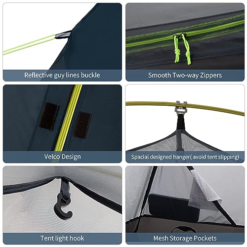 Naturehike Trekking Tenda Ultraleggera per 1 Persona Tenda 3 4 Stagioni per Escursionismo in Campeggio (Navy) : Amazon.it: Sport e tempo libero