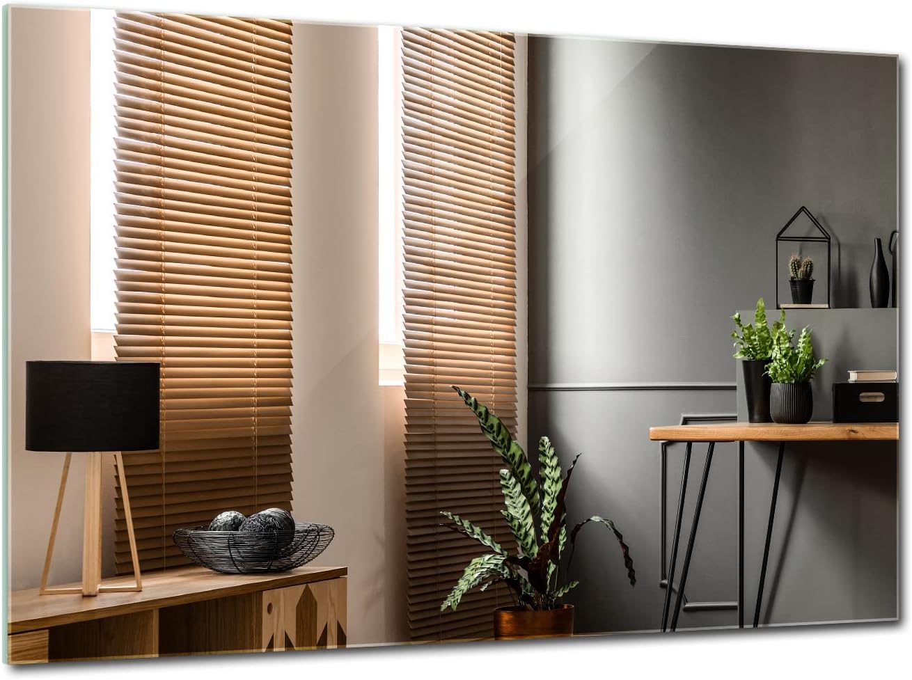 Tulup Bellissimo specchio semirotondo per camera da letto 100 cm