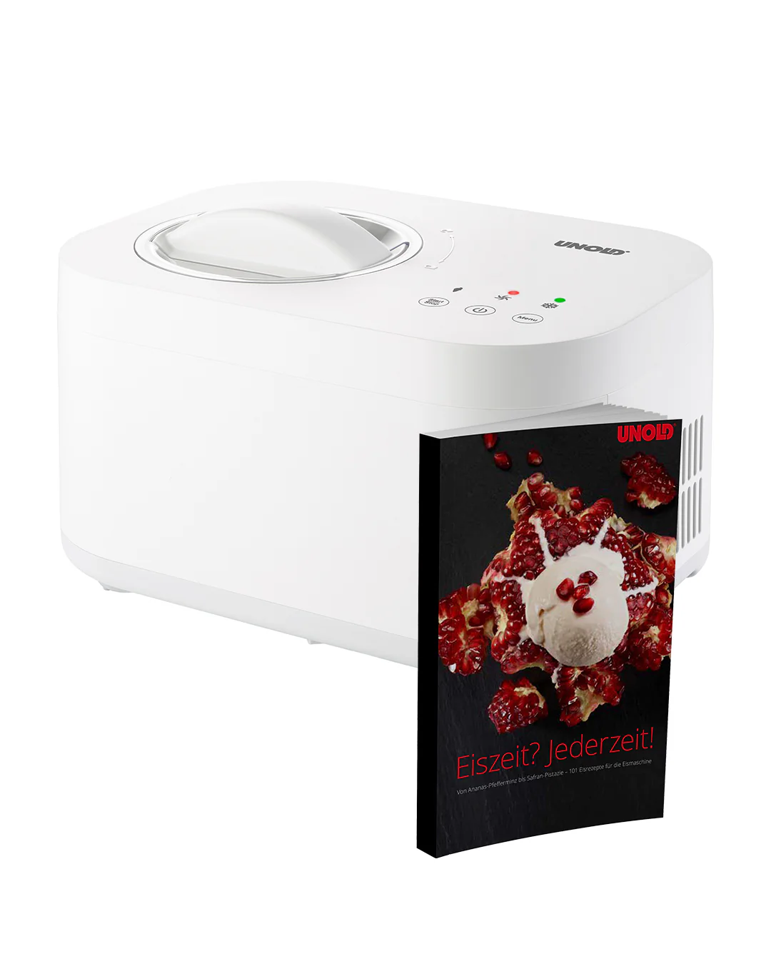 2025 Macchina per gelato Snow con libro di ricette incluso, capacità 1 L