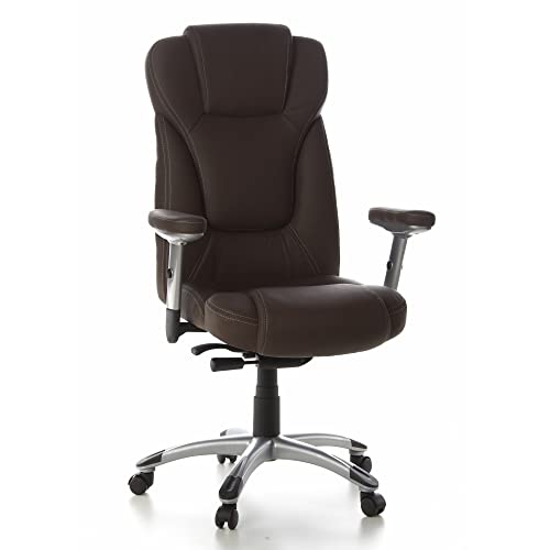 HJH Office 668710 Sedia direzionale Embassy 200 Ecopelle Marrone Sedia da Ufficio Imbottita, Schienale Alto, braccioli Regolabili : Amazon.it: Casa e cucina
