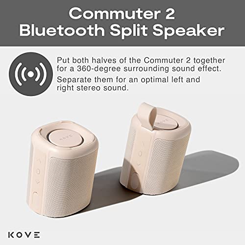KOVE Commuter 2 Altoparlanti portatili – Altoparlanti Bluetooth sabbia wireless con volume HD più forte, subwoofer bassi profondi, microfono, resistente all'acqua IPX7, perfetto per casa, all'aperto o : Elettronica