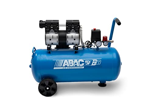 ABAC Compressore d'Aria Silenzioso EASE AIR 50, Compressore Aria Oil Free, Pressione Massima 8 Bar, Potenza 1 Hp, Serbatoio 50 Litri, Rumorosità 59 dB : Amazon.it: Fai da te