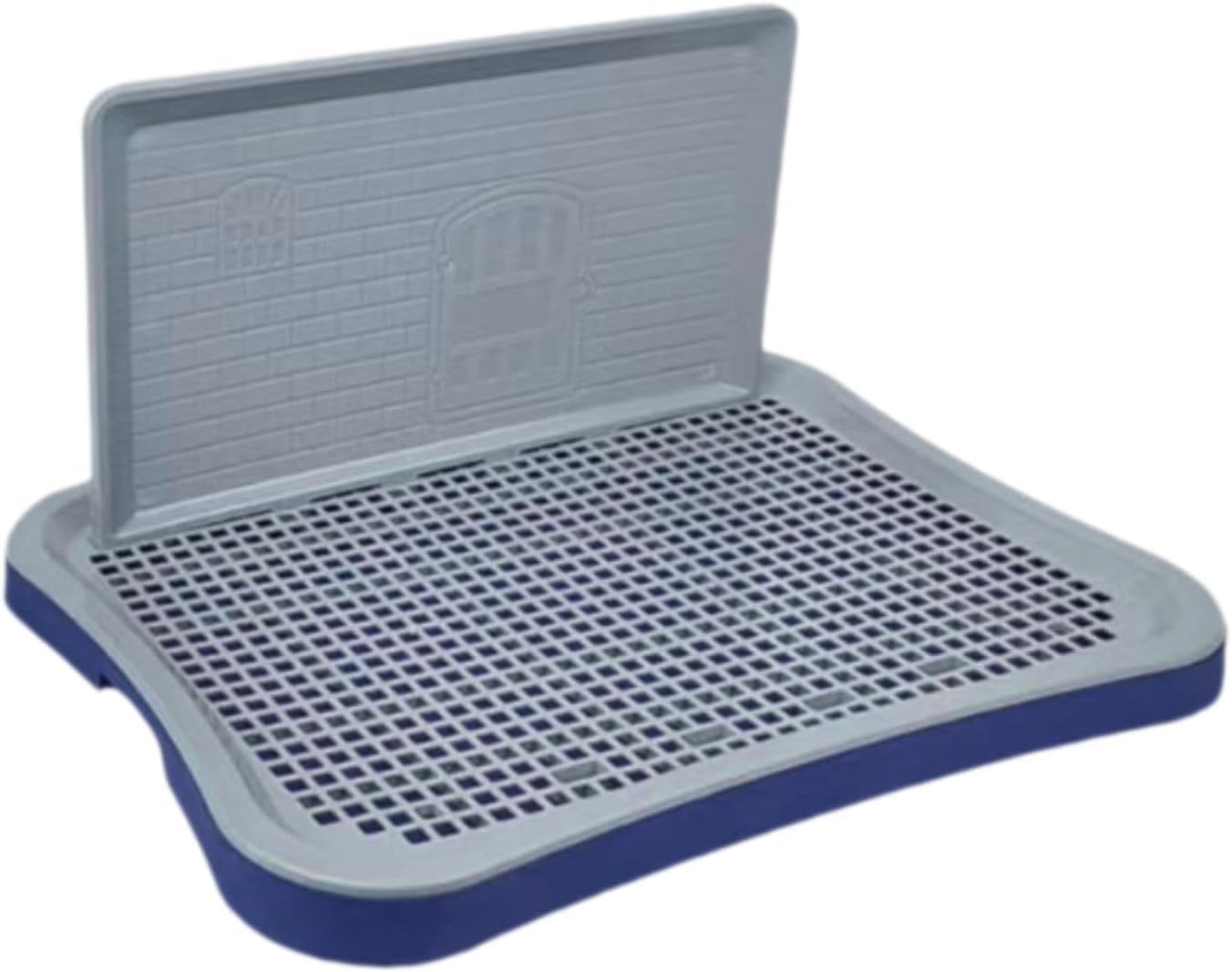 F Fityle Dog Toilet Tray, Pet Training Tray, Keeping Clean Detachable Anti-Splatter Mat for Small and Medium Dogs, Navy Grey