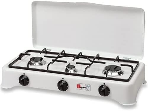 FORNELLO A GAS GPL A 3 FUOCHI PARKER MOD. 5327 GAS GPL 3F MADE IN ITALY
