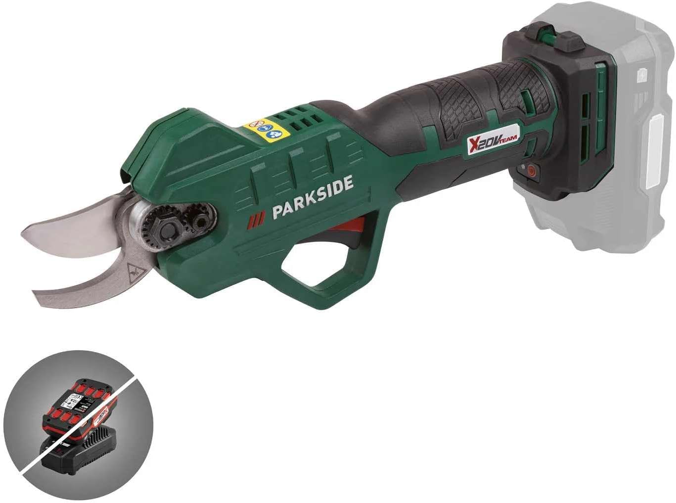 Parkside Parkside Battery Pruning Shear 20V PAAS 20 -Li Without Battery/Charger, Compatible With All X20V Team Devices