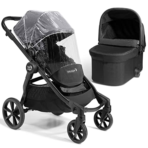 Baby Jogger City Select 2   Passeggino, navicella e protezione dalle intemperie, leggero e compatto, convertibile da singolo a doppio, ardesia radiante : Prima infanzia
