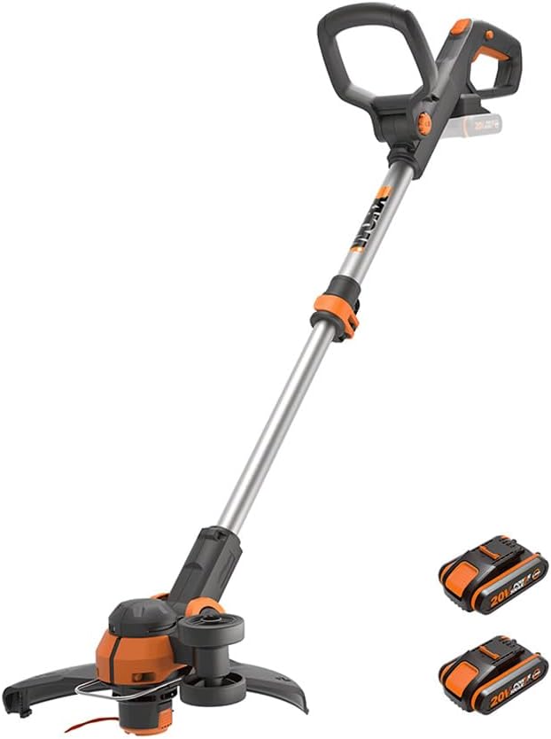 WORX WG163E.9 Cordless Strimmer Trimmer, Cutting Diameter 30 cm, 1 Wire 1.65 mm, 20 V – Machine Body Only without Battery and Charger