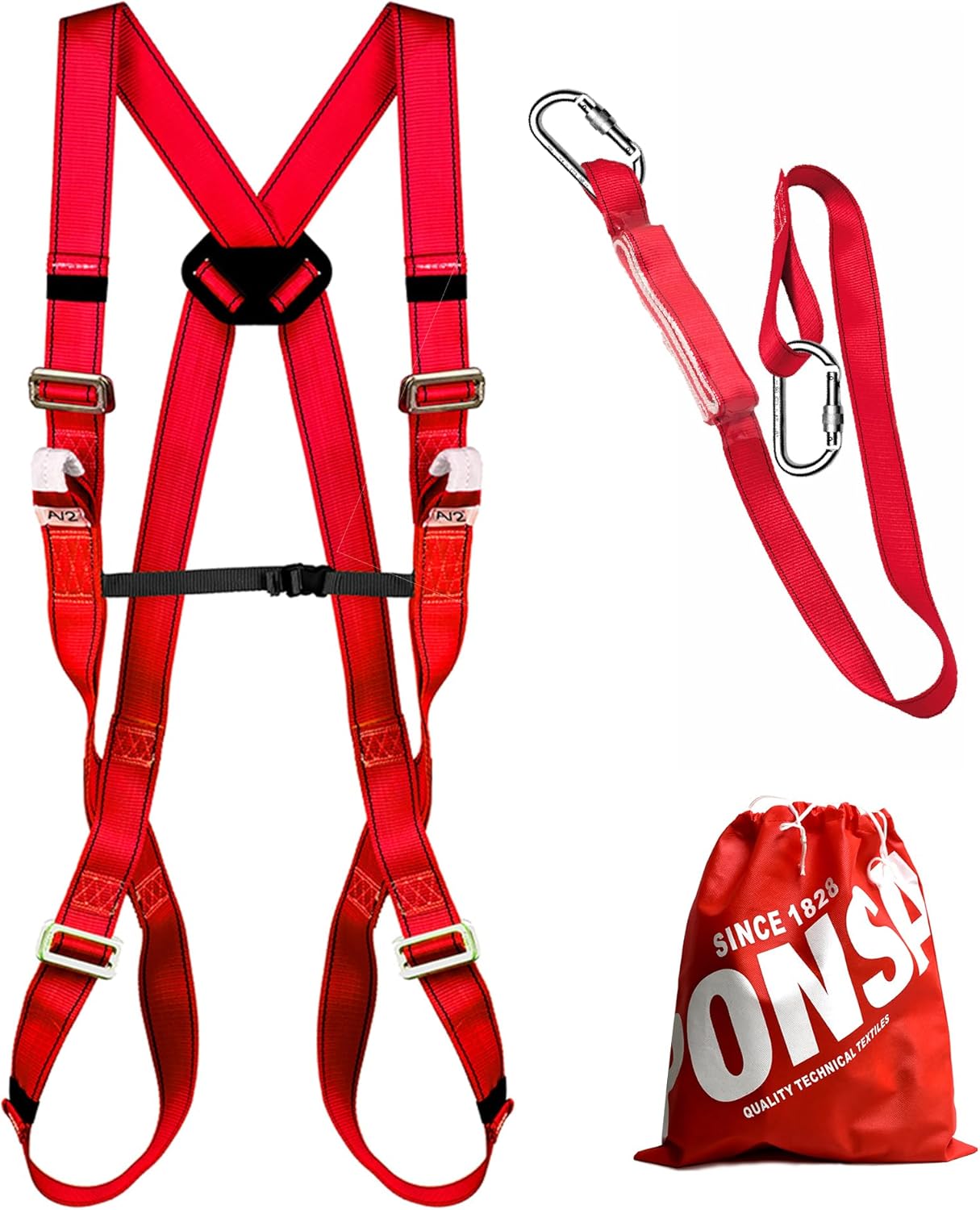 PONSA - Kit Anticaduta: Imbracatura di Sicurezza Anticaduta Certificata
