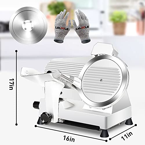 LELOCLE Affettatrice per carne, commerciale, 340 W, affettatrice elettrica per alimenti da 25,4 cm, facile da pulire, a basso rumore, per uso domestico e commerciale per la casa : Amazon.it: Casa e cucina