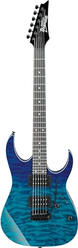 Ibanez GRG120QAASP BGD GIO Series Electric Guitar   Black Hardware   Blue Gradiation : Strumenti Musicali