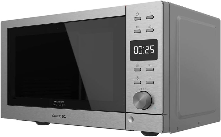 Cecotec Microwave Oven without Gradheat Flat 2300 Touch Flat White 23 Litre Capacity 800W 8 Pre-Configured Functions Timer Up to 95 Minutes