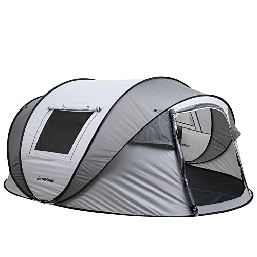 EchoSmile Tenda da Campeggio Istantanea Pop up per 5 8 persone,Tenda Familiare per Campeggio,Tenda Automatica Portatile,Tenda a Cupola Resistente all'acqua, Facile da Montare e Antivento : Amazon.it: Sport e tempo libero