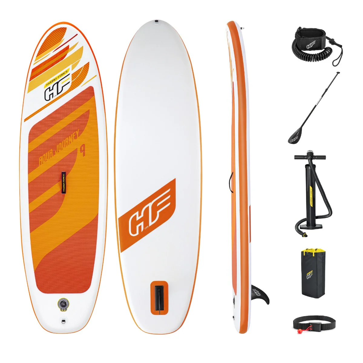 2025 Hydro-Force Aqua Journey SUP Set – Tavola da Stand-Up Paddle gonfiabile da 9 piedi con accessori, ideale per principianti e tempo libero