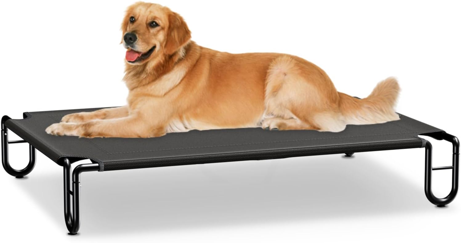 KORIMEFA Brandina per Cani Taglia Grande, Lettino Rialzato, Cuccia Interno Esterno Rinfrescante per Animali Domestici, 122x85cm (XL)
